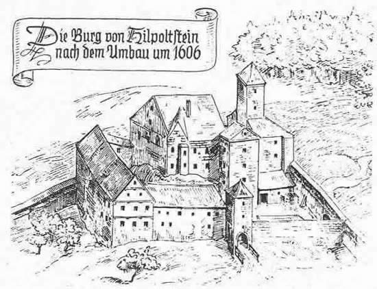 Modell der Burg nach dem Umbau um 1606.