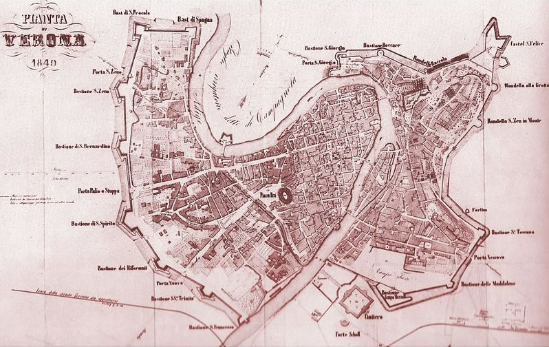 Grundriss Festung Verona