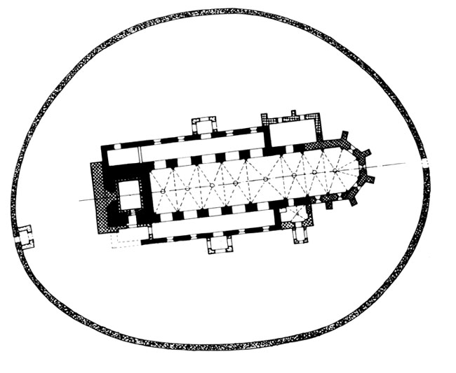 Grundriss Kirchenburg Draas