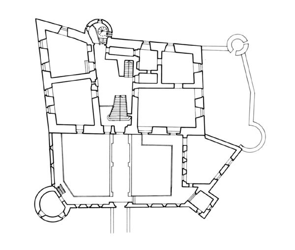 Grundriss des Schlosses Schneeberg