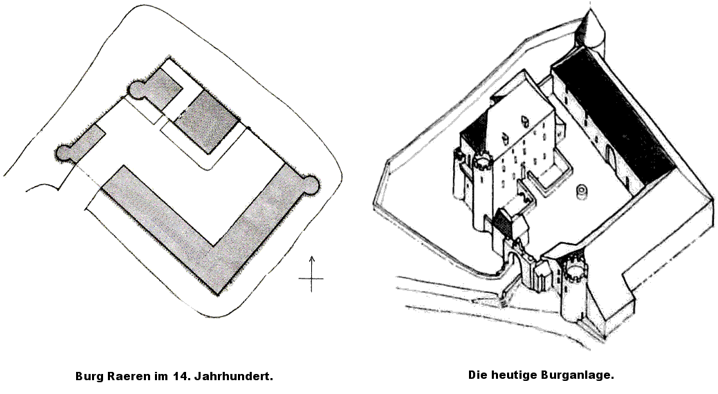 Grundriss der Burg Raeren