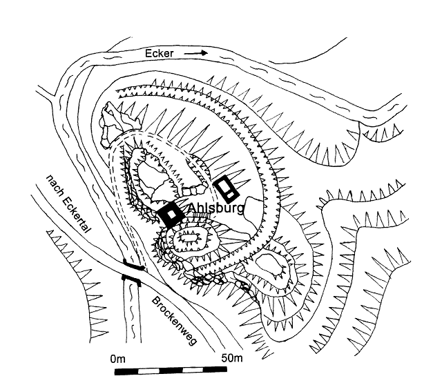 Grundriss der Ahlsburg