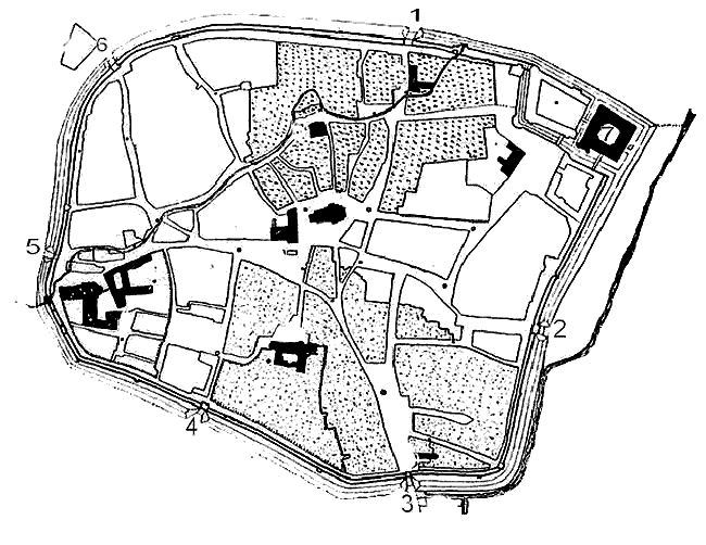 Grundriss Stadtbefestigung Arnstadt