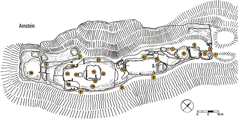 Grundriss Burg Arnstein