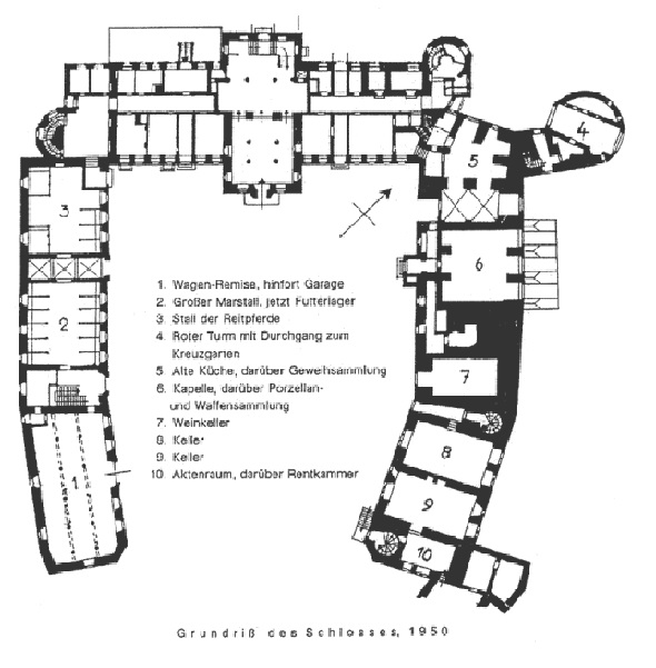 Grundriss des Schlosses