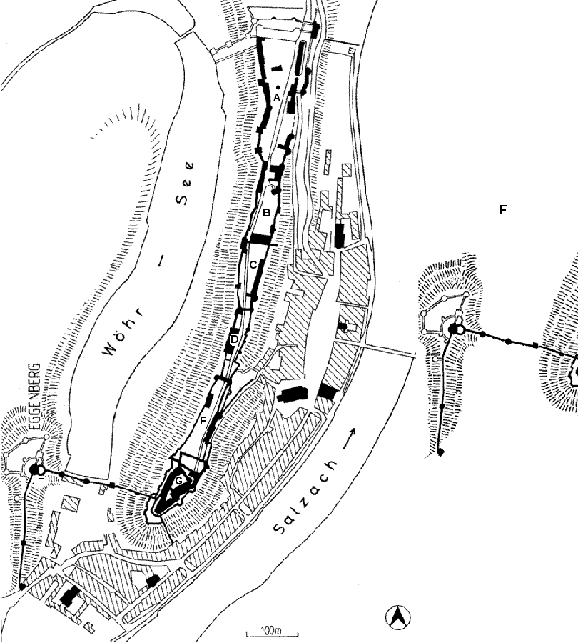 Grundriss Burg Burghausen/Eggenberg