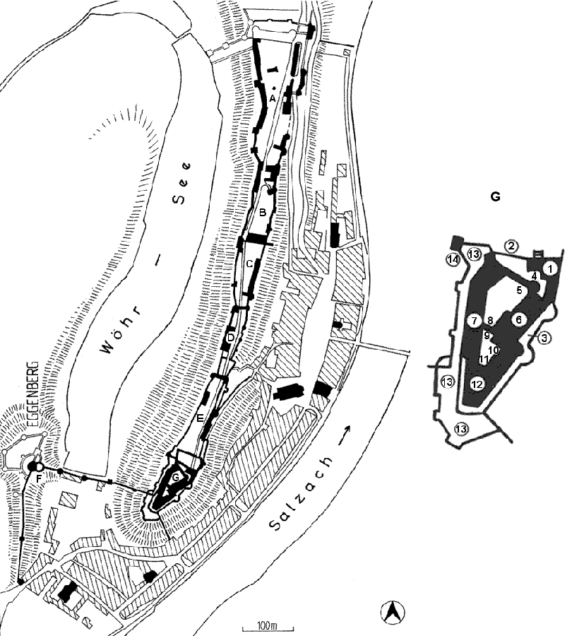 Grundriss Burg Burghausen/Hauptburg