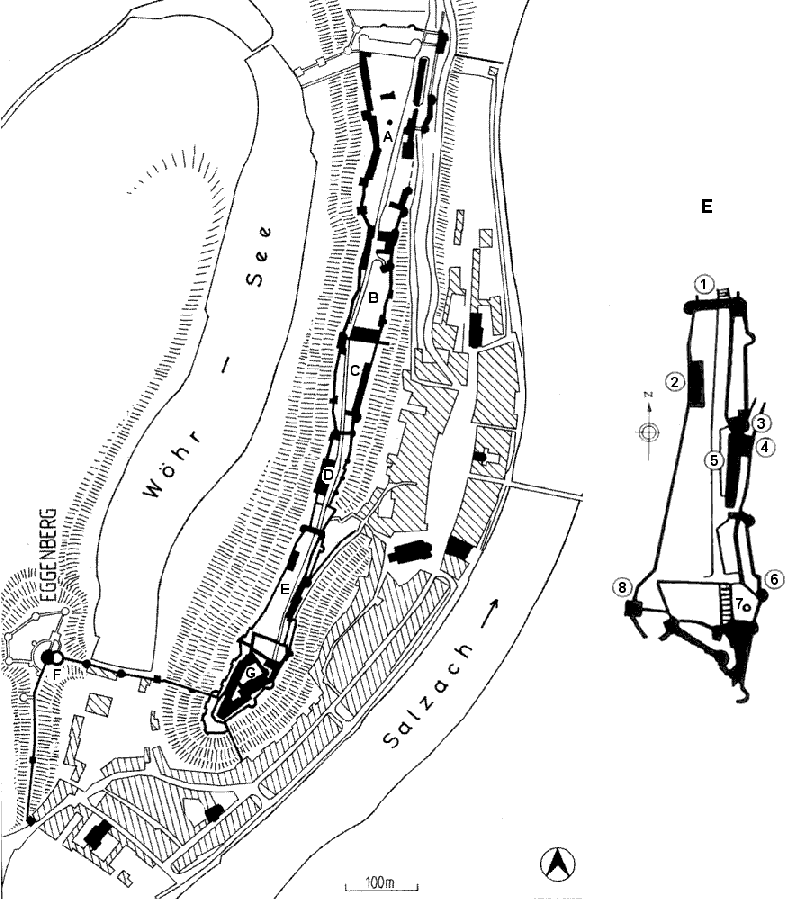 Grundriss Burg Burghausen/Vorhof1