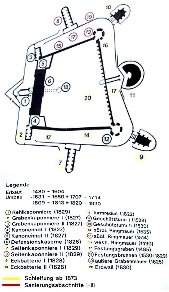 Grundriss Zitadelle Cyriaksburg