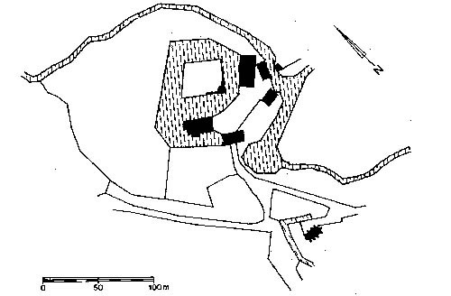 Lageplan der Burgruine