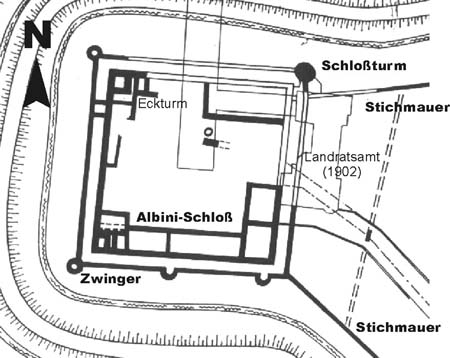 Grundriss der Burg Dieburg