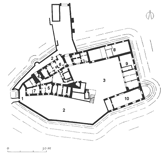 Grundriss Burg Flechtingen