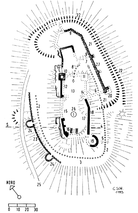 Grundriss Burg Flochberg