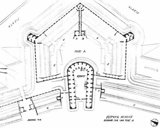 Grundriss der Festung Minden.