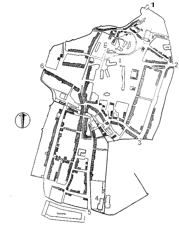 Grundriss Stadtbefestigung Bad Frankenhausen