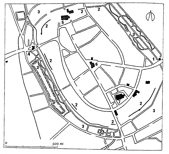 Grundriss Stadtbefestigung Gardelegen