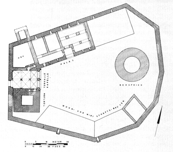 Grundriss der Kaiserpfalz Gelnhausen