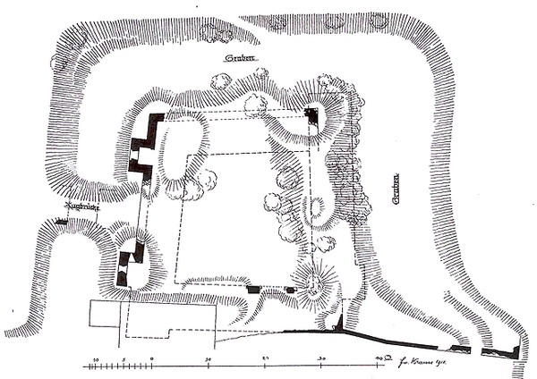 Grundriss Burg Glaadt