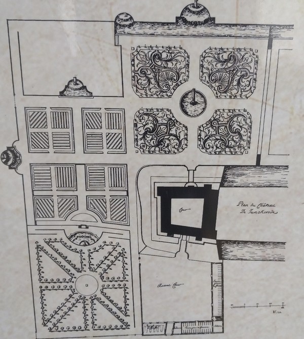 Schloss Jünkerath, Lageplan mit Barockgarten.