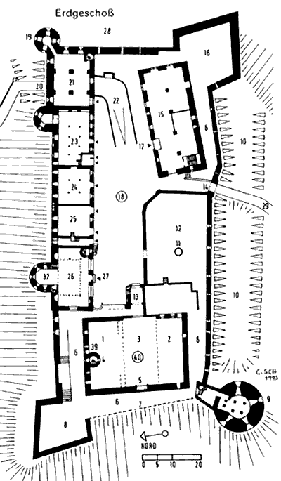 Grundriss Burg Hellenstein