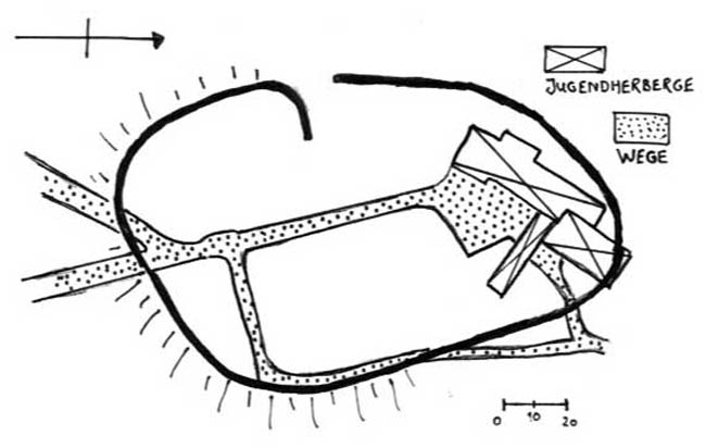 Lageplan der Burg.