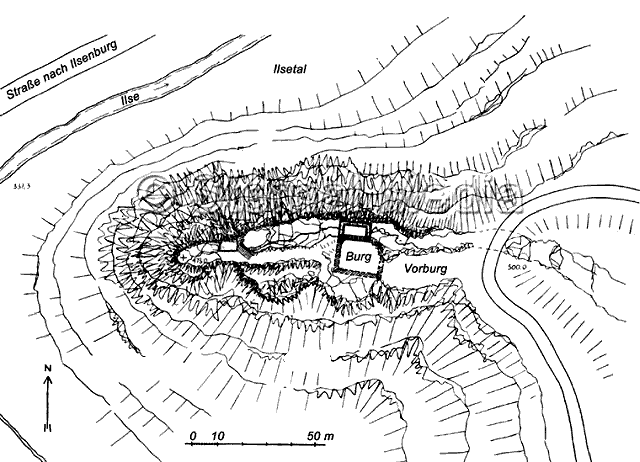 Grundriss Burg Ilsenstein