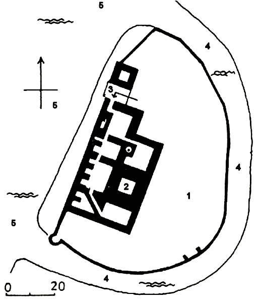 Lageplan der Burg.