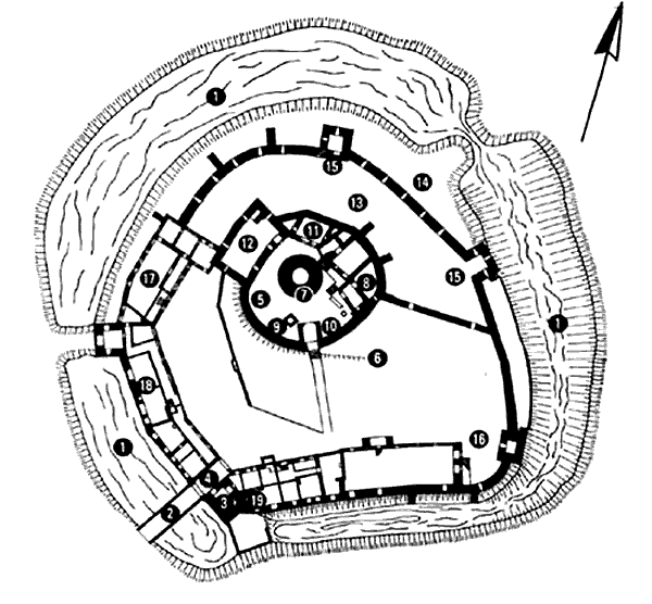 Grundriss Burg Kapellendorf