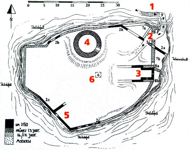 Grundriss der Burg