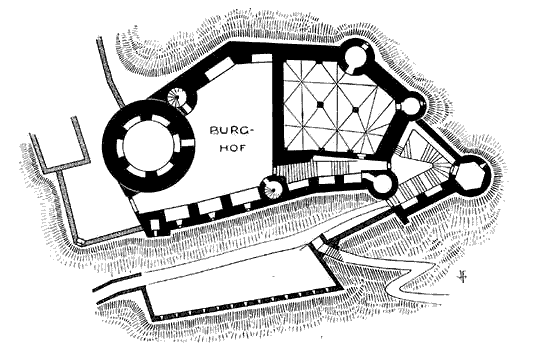 Grundriss Burg Neukatzenelnbogen