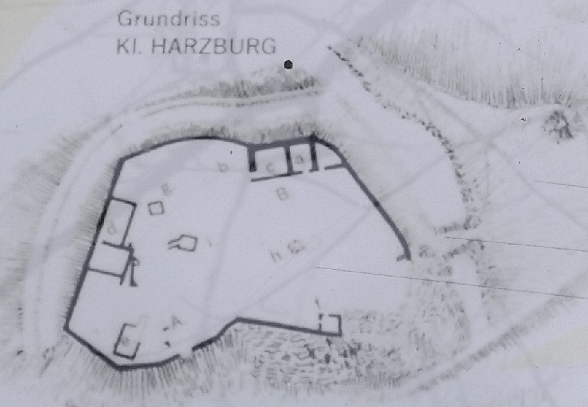 Grundriss der kleinen Harzburg