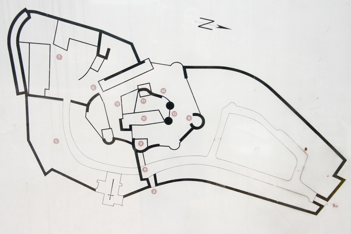 Grundriss des aktuellen Bauzustands der Burg Blankenheim