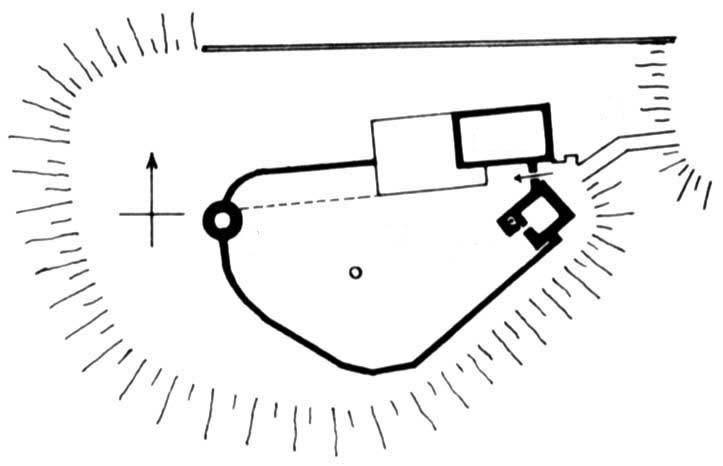 Lageplan der Burg.