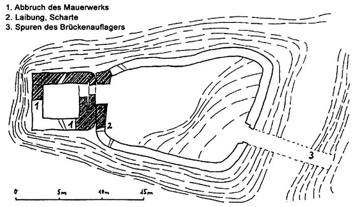 Grundriss der Burg Rheinberg