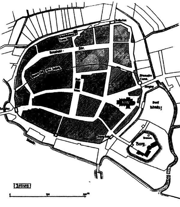 Grundriss Stadtbefestigung Lenzen