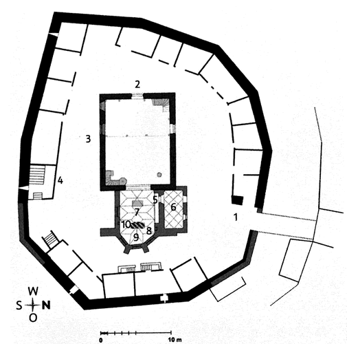 Grundriss Kirchenburg Lienzingen