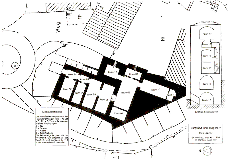 Grundriss Burg Löcknitz