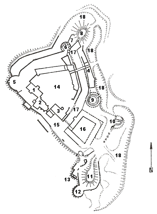 Grundriss Burg Mansfeld