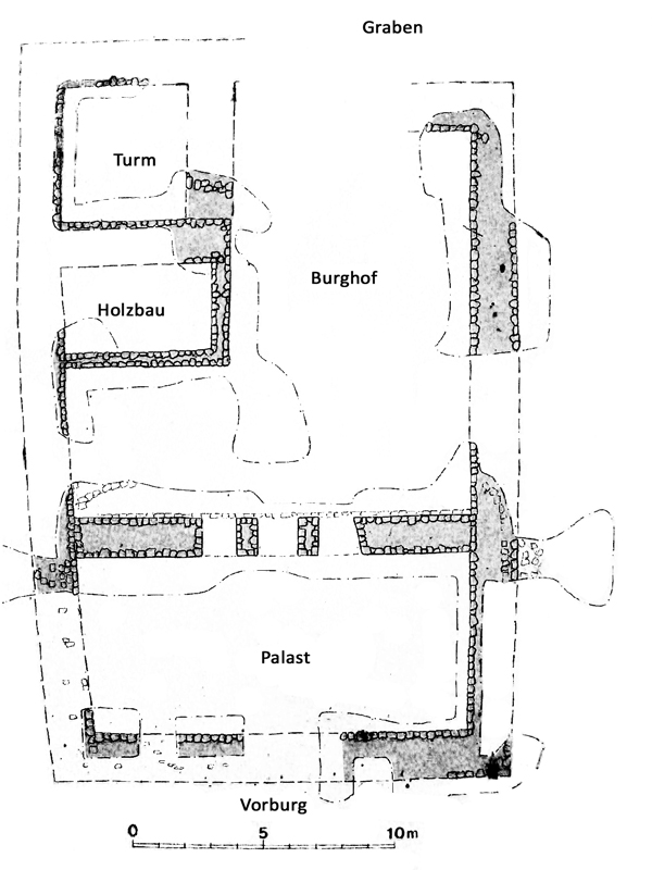 Grundriss der Burg Milnrode