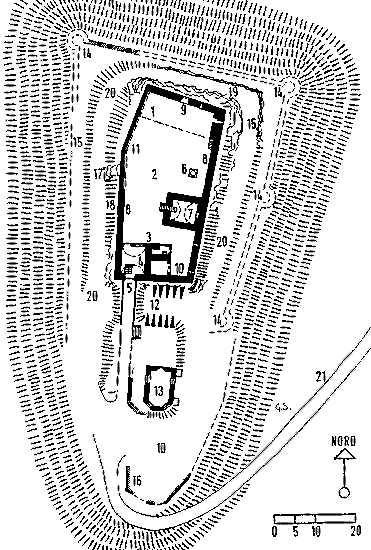 Grundriss Burg Niedergundelfingen