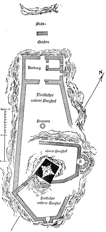 Grundriss der Burg Rheinberg