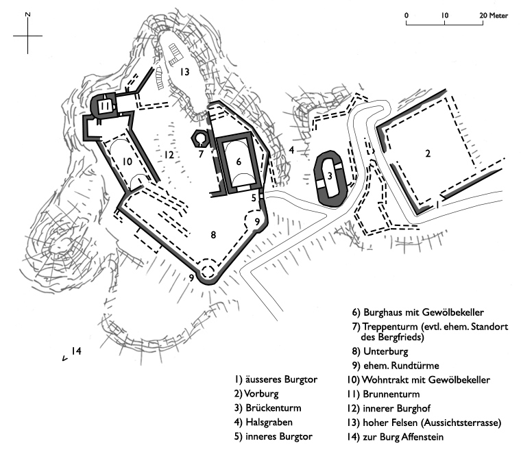 Grundriss Rheingrafenstein