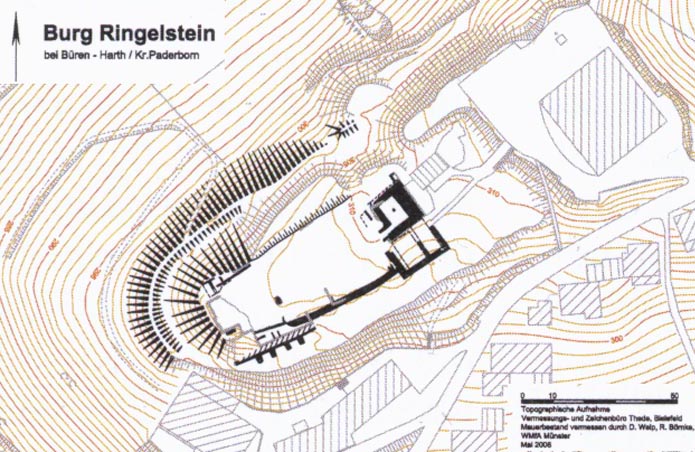 Lageplan der Burg.