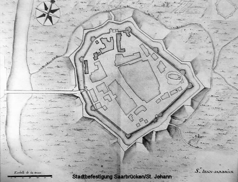 Grundriss Stadtmauer Saarbrücken