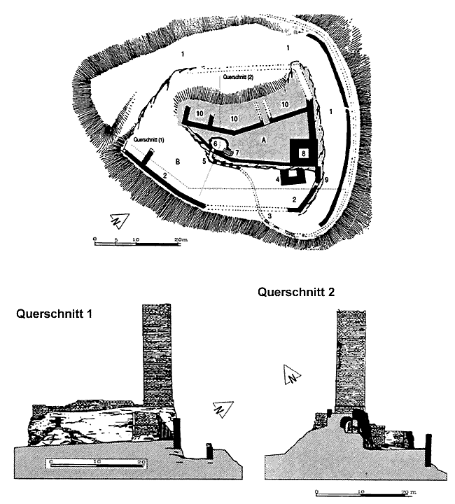 Grundriss Burg Scharfenberg