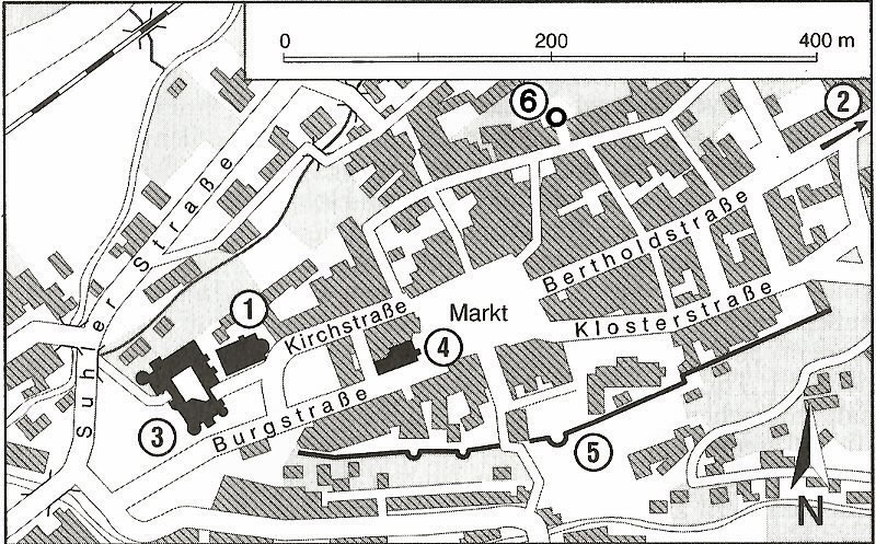 Grundriss Stadtbefestigung Schleusingen