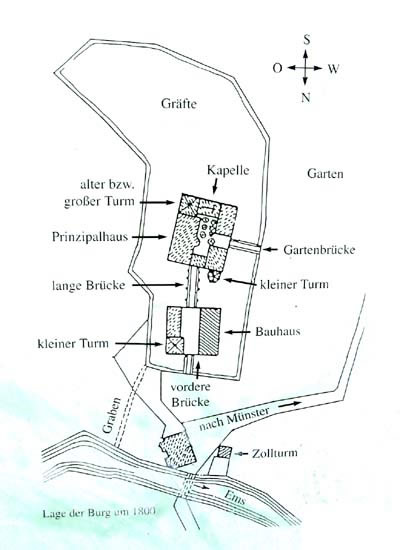 Lageplan der Burg.