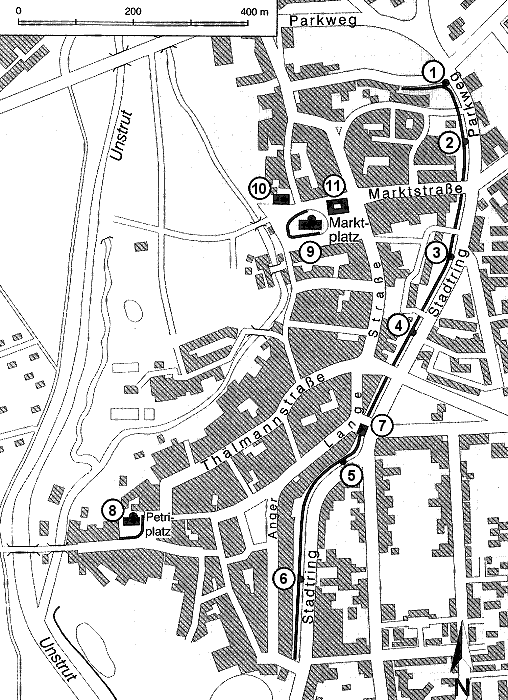 Grundriss Stadtbefestigung Sömmerda