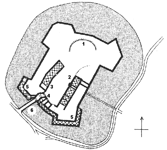 Grundriss Burg Spantekow