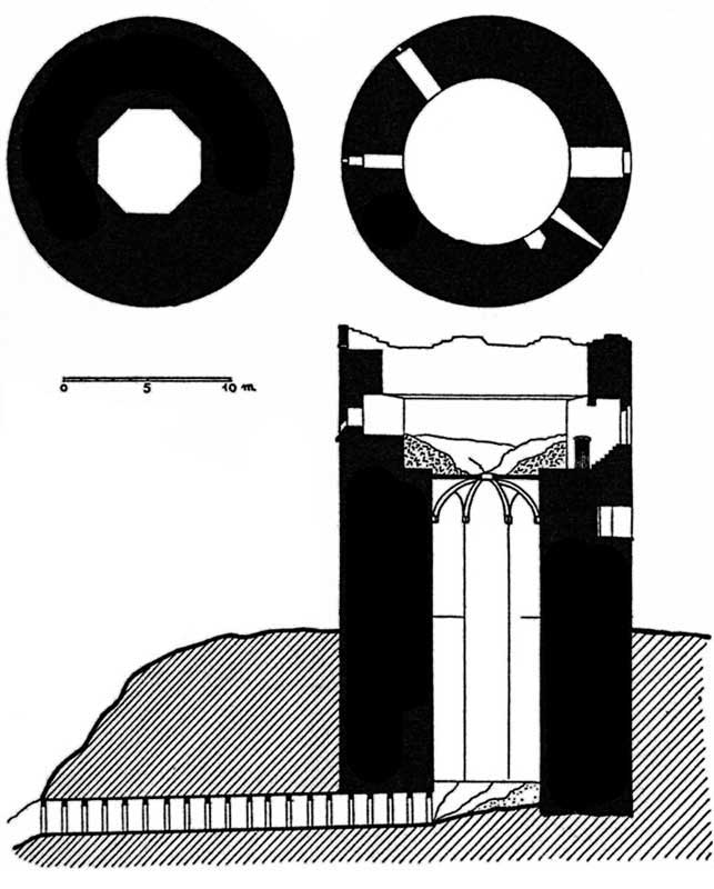 Querschnitt und Grundriss
